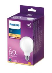 Philips Bec LED Philips Classic G93, EyeComfort, E27, 7W (60W), 806 lm, lumina calda (2700K), mat