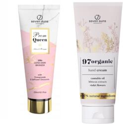 7suns Önbarnító krémkészlet, Prom Queen Ultra Dark Bronzer Golden Edition, 200 ml és kézkrém 75 ml, világosbarna árnyalatú, unisex (60820241711)