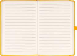 Presco Klasszikus notesz Vivella borítással Yellow, vonalas, 13x21cm, Presco (A-33237)