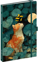 Presco Keménytáblás tervező krémszínű lapokkal, kétheti beosztással, leszorító gumiszalaggal Cat 130x210mm, Presco (5414-CA)
