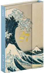 Presco Határidőnapló mágnessel záródó, heti, fehér lapokkal Katsushika Hokusai 110x160mm, Presco (5412-KH) - web24