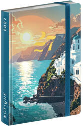 Presco Tervező naptár, pénztárca méretű, keménytáblás heti beosztású Riviera 98x145mm, Presco (5812-RI)