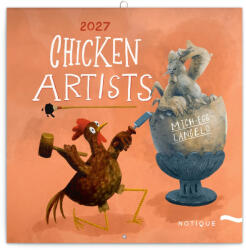 Realsystem Falinaptár képes lemeznaptár 300x300mm, Chicken Artists Realsystem 2027 (6097-CH)