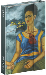 Presco Határidőnapló mágnessel záródó, heti, fehér lapokkal Frida Kahlo 110x160mm, Presco (5412-FK)
