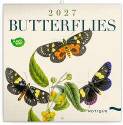 Realsystem Falinaptár képes lemeznaptár 300x300mm, Butterflies Realsystem 2027 (6097-BU) - web24