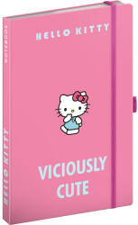 Presco Keménytáblás notesz krémszínű lapokkal, vonalas, leszorító gumiszalaggal Hello Kitty 130x210mm, Presco (5416-HK)
