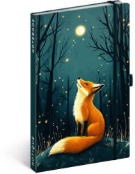 Presco Keménytáblás notesz krémszínű lapokkal, vonalas, leszorító gumiszalaggal Fox 130x210mm, Presco (5416-FO)