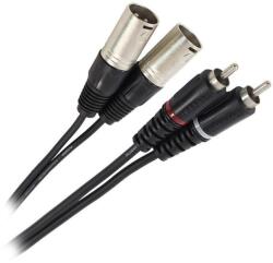  Cablu audio Plugger, 2 RCA tata la 2 XLR tata, 3 metri, 2RCATata2XLRTata (2RCATata2XLRTata)