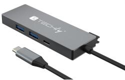 TECHLY Docking Station Techly IUSB32C-HUB4HPD, Grey (IUSB32C-HUB4HPD)
