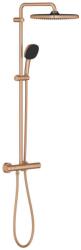 GROHE Vitalio Comfort set de duș perete cu termostat cu duș de ploaie Brushed Warm Sunset 26696DL1 (26696DL1)