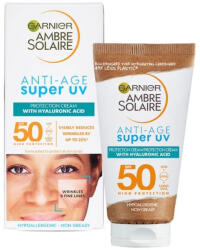 Garnier Crema antirid cu acid hialuronic, Ambre Solaire, SPF 50+, 50 ml, Garnier