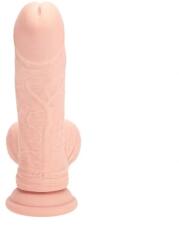 RealRock Vibrator Realist 10 Moduri Vibratii, Silicon Lichid Dubla Densitate, USB, Natural, 15.2 cm Vibrator