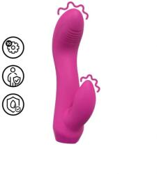 Loveline Vibrator Mini Curved Rabbit, 10 Moduri Vibratii, Silicon, USB, Roz, 13.5 cm Vibrator