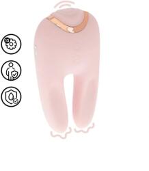 Loveline Stimulator Bonnie Double-Ended, 13 Moduri Tapare, Silicon, USB, Roz, 11 cm Vibrator