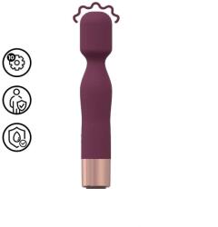 Loveline Vibrator Mini Classic Wand, 10 Moduri Vibratii, Silicon, USB, Burgundy, 14.4 cm Vibrator
