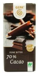 GEPA Ciocolata Neagra Bio 70% Cacao, 40 g, Gepa