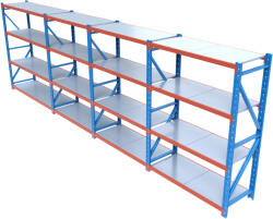 HD Regal FLEX300-Y654 Salgó polcrendszer KOMPLETT 6, 5 m (200 x 60 cm / 4 polc)