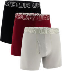 Under Armour Perf Cotton Solid 6in 3pk Titanium Férfiboxeralsó 3XL