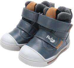Ponte20 pantofi impermeabili pentru băieți, cu talpă înaltă, căptușiți, cu închidere cu velcro și talpă supinată albastru (14F363)
