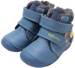 D. D. STEP pantofi pentru băieți, cu căptușeală, cu velcro, model „primii pași, cu talpă din cauciuc Farmer albastru (14F2EE)