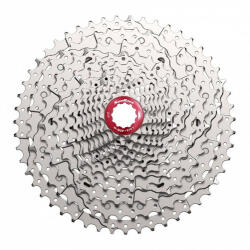 Sunrace CSMZ800 WA1B kazettás lánckeréksor, 12s, 11-51T, ezüst-piros, OEM kiszerelés