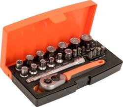 Bahco Dugókulcs készlet 1/4" 6 lap + rátűzők. 25 db-os - Bahco (SBSL25)