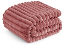 BEDSURE Kordszövetes Pléd 150x200 cm Sötétrózsaszín - Puha Meleg Kanapétakaró Gyapjútakaró Nőknek Nappaliba Hálószobába Mosható