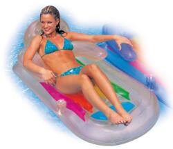 Intex 58802 Felfújható Napozómatrac Fehér Világoskék 160 x 85 cm Strandmatrac Úszómatrac (58802)