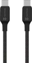 Tactical STITCH THREAD FONOTT SZÖVET USB-C/USB-C GYORSTÖLTŐ ADATKÁBEL 3A 60W 0, 3m FEKETE (8596311283482) - mediaplaza