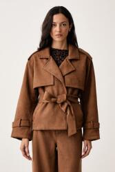 DKNY női műbőr kabát - barna XS