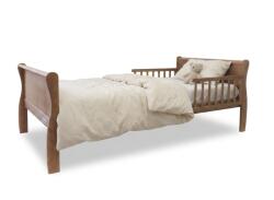  NOBLE Junior Bed tömör fa leesésgátlós gyerekágy 80x160 - dió (10000022289)