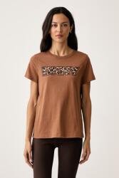 DKNY női t-shirt pamuttal - barna S - answear - 15 190 Ft