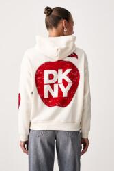 DKNY kapucnis melegítőfelső női pamuttal - bézs S