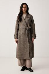 Max Mara női gyapjú kabát WKDTEMA - barna 36