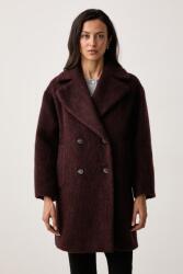 Max Mara női kabát gyapjúval WKDACCENTO - burgundia 40