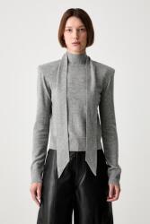 ROTATE pulóver női gyapjú WOOL BOW - szürke S