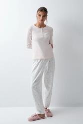 Women'Secret kétrészes pizsama női pamuttal - bézs XXL - answear - 15 190 Ft