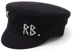 Ruslan Baginskiy klasszikus svájcisapka női gyapjú Crystal-embellished Wool Baker Boy Cap - fekete L