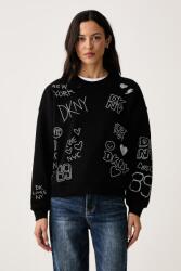 DKNY melegítőfelső női pamuttal - fekete L - answear - 32 990 Ft