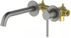AREZZO design Astro egykaros fali mosdó csaptelep, gun metal AR-90015GM (AR-90015GM)
