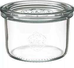 Weck Borcan pentru conserve cu capac din sticlă 150 ml, set de 4 buc. , conic