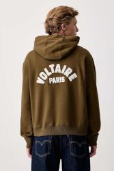 Zadig&Voltaire kapucnis melegítőfelső férfi pamut SACHA - zöld S