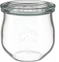Weck Borcan pentru conservare cu capac din sticlă 320 ml, set de 2 buc. , formă de lalea