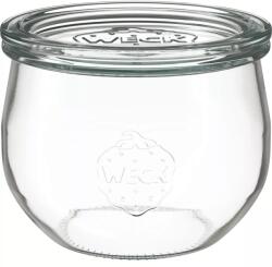 Weck Borcan pentru conserve cu capac din sticlă 480 ml, formă de lalea