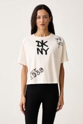 DKNY női pamut póló - bézs L