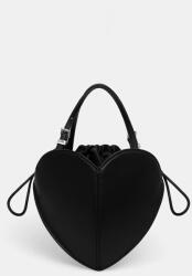 Rotate keresztpántos táska női bőr LEATHER HEART - fekete Univerzális méret