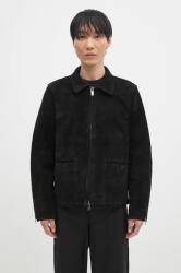 Filling Pieces velúr dzseki Leather Jacket Suede - fekete L