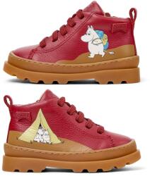 Camper fűzős csizma gyerek bőr Brutus TWS FW by Moomin - piros 21