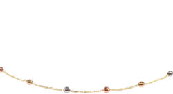Ékszershop Tricolor bogyós anker arany nyaklánc (1346582)