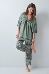 Women'Secret kétrészes pizsama női viszkóz - zöld XXL - answear - 16 990 Ft